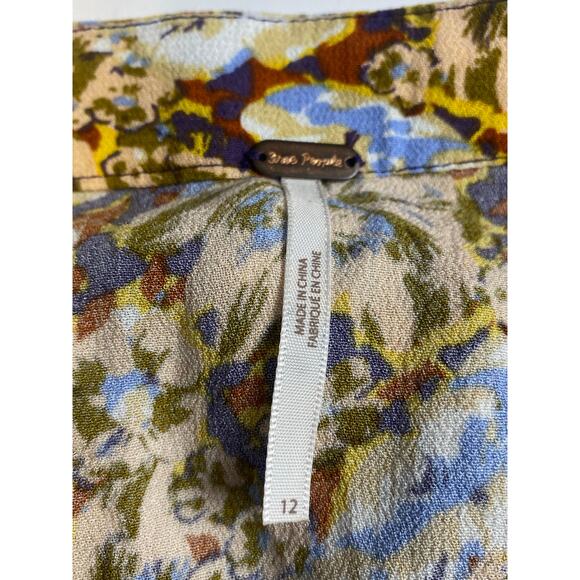 Free People Nadia Floral Ruffle Mini Skirt Women's Size 12 - Picture 5 of 9
